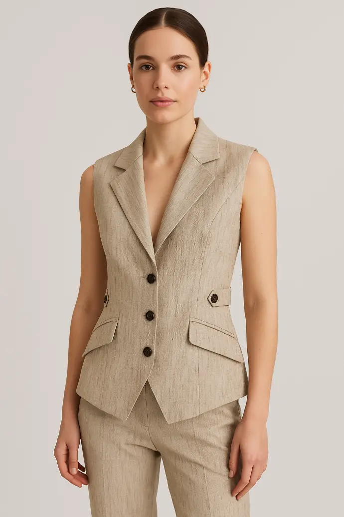 vest inara linen moiztex